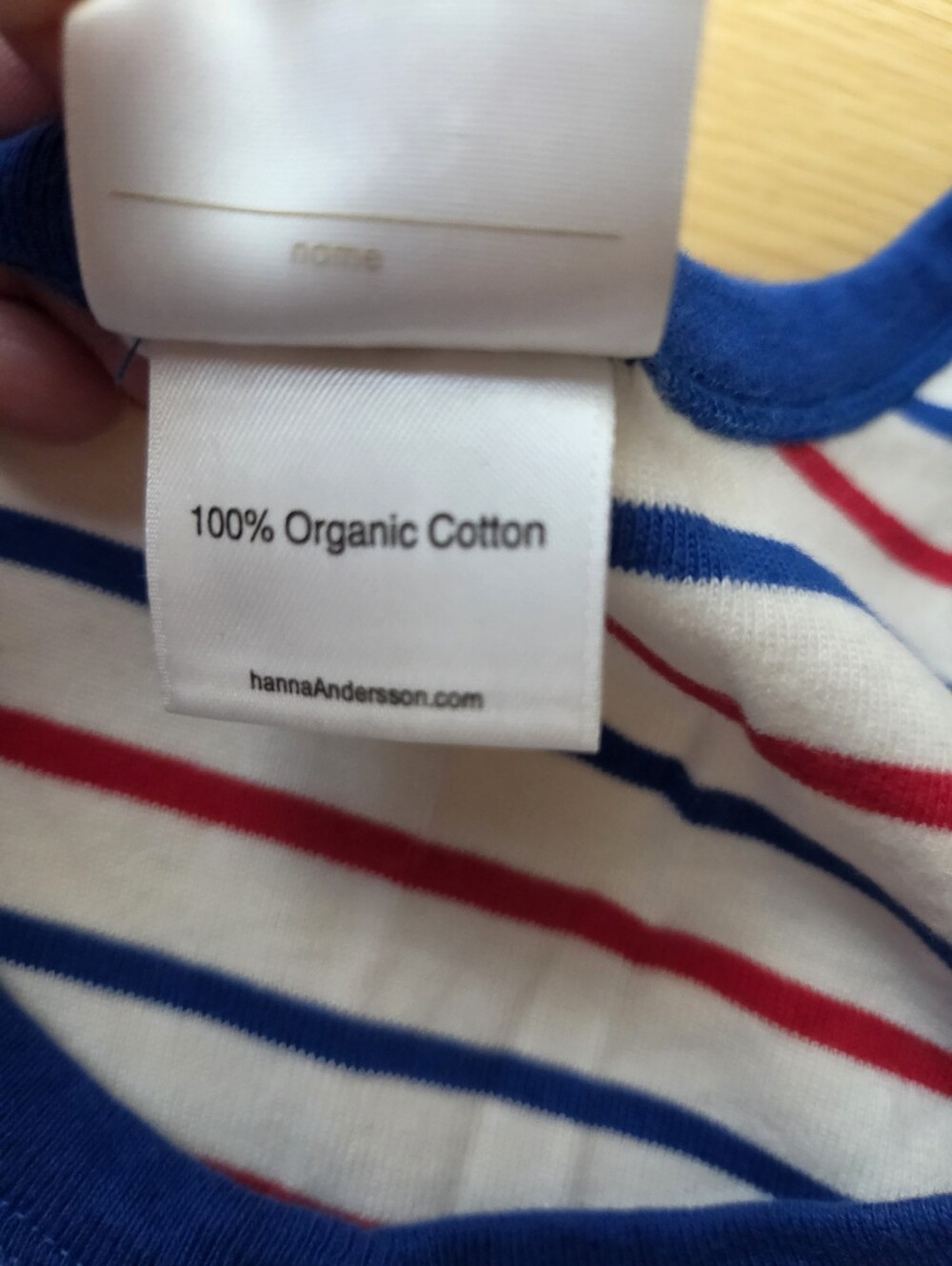 Hanna Andersson Organic Cotton Striped Henley Tank Dress Large Nautical ⛵️❤️ - Picture 10 of 11